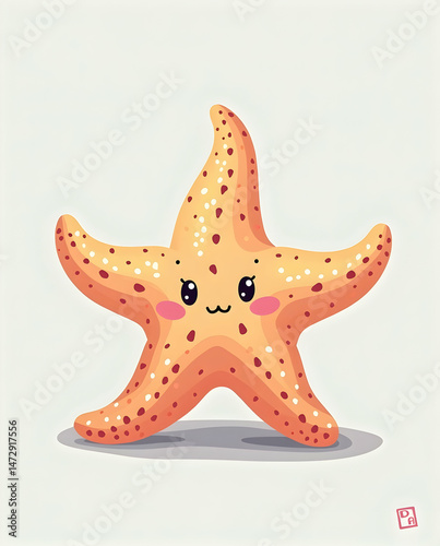 Pastel Smiling Starfish