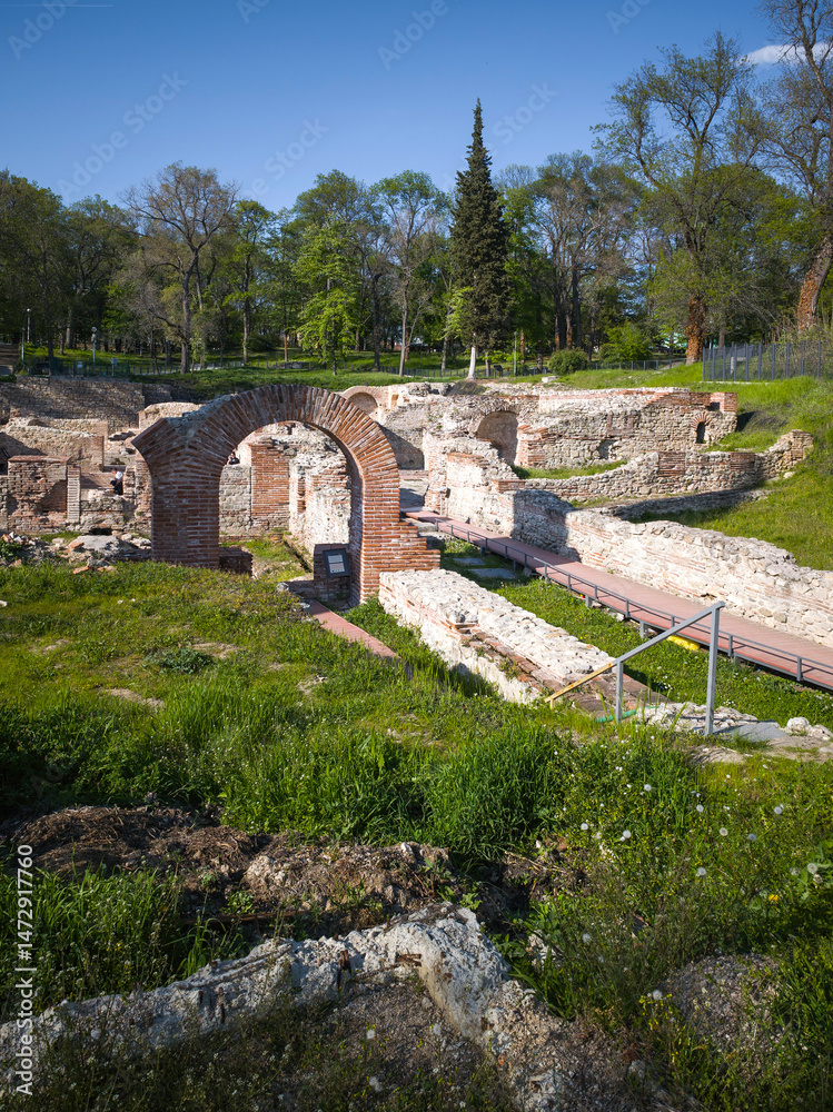 Roman fortifications in town of Hisarya, Bulgaria