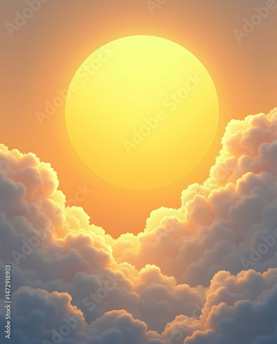 Sun Peeking from Cloud