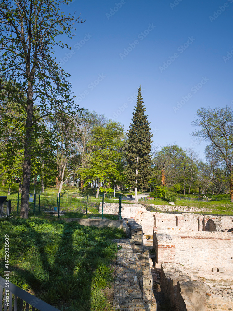 Roman fortifications in town of Hisarya, Bulgaria