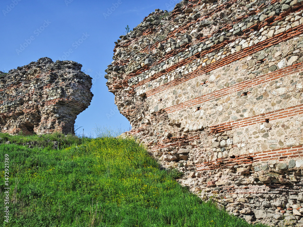 Roman fortifications in town of Hisarya, Bulgaria