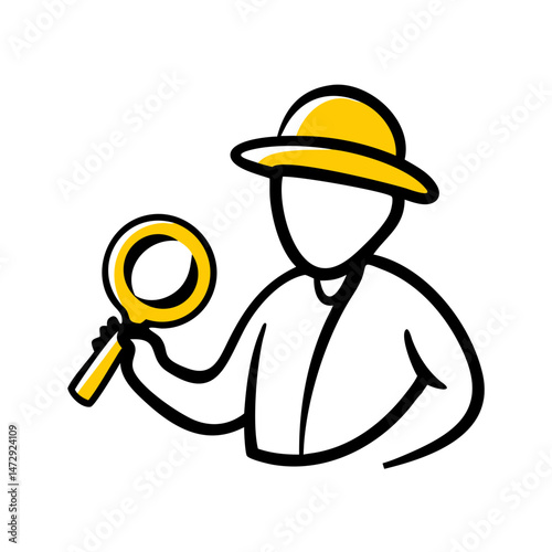 Inspector with Magnifying Glass:
Icon of a professional inspector with magnifying glass, representing detailed property assessment and inspection services.