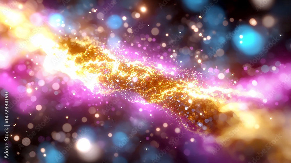 Obraz premium Glowing Abstract Stream Illustration