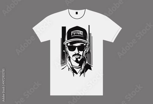 abstract illustration of future Streetwear t shirt design, vector graphic, typographic poster or tshirts street wear and Urban style