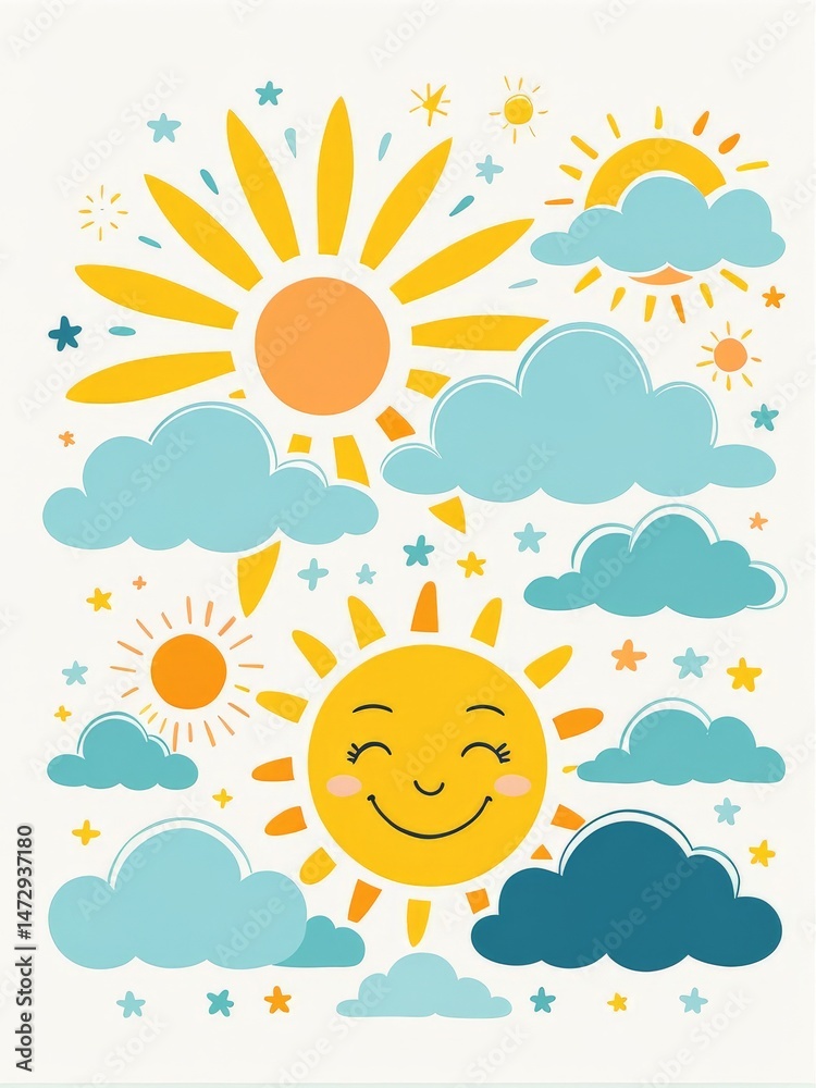sun and clouds in the sun and clouds in the