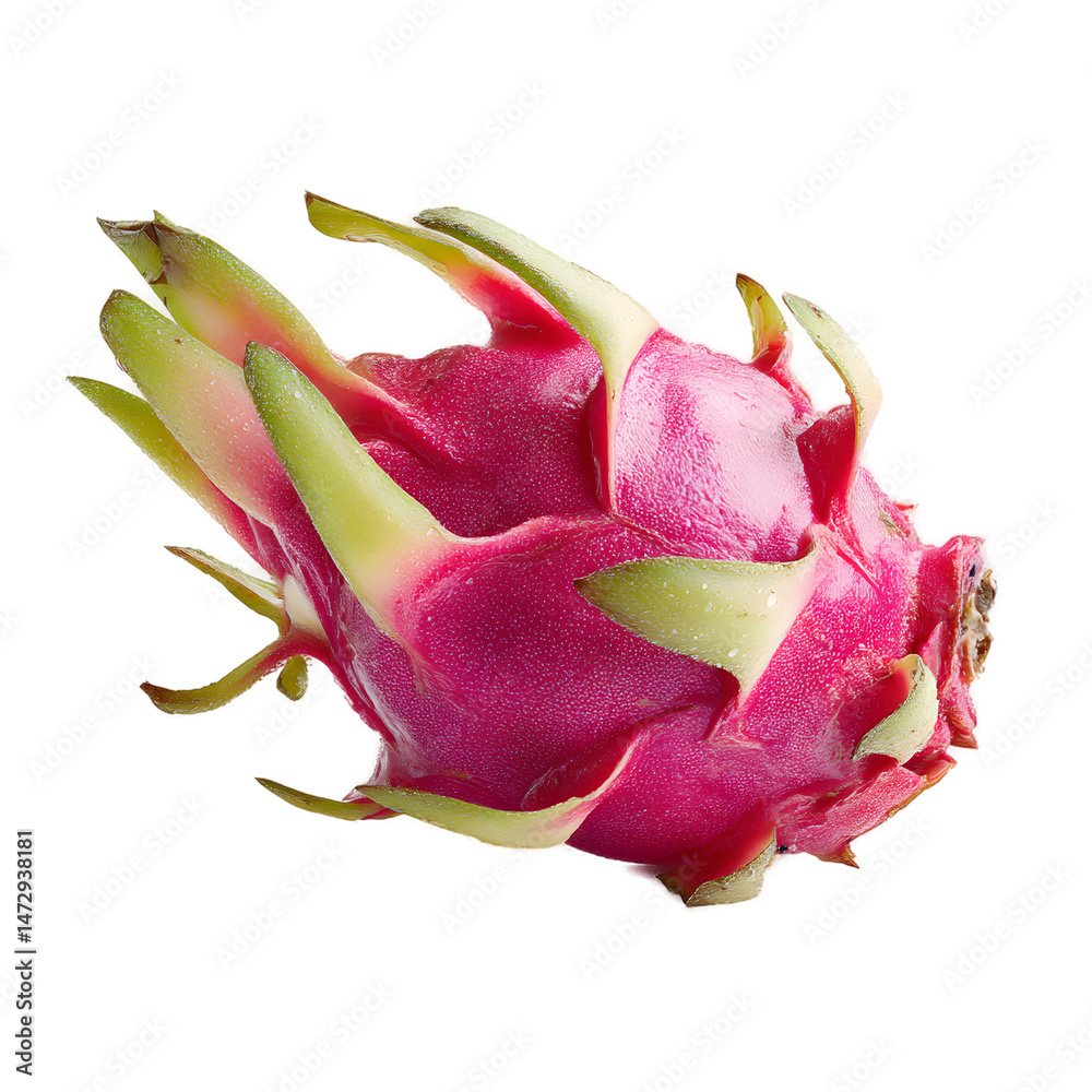 Fototapeta premium Vibrant Pink Dragon Fruit Exotic Tropical Fruit, Healthy Eating