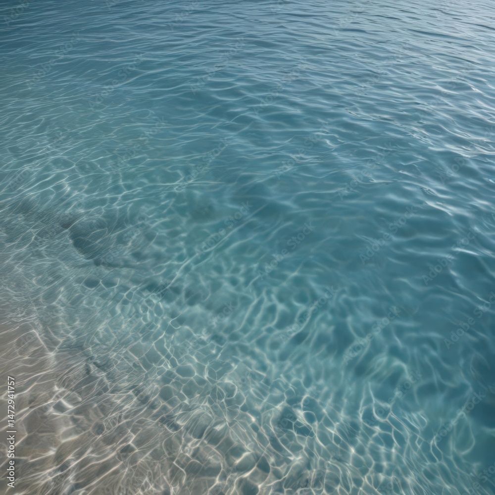 Fototapeta premium Serene light blue water, gentle undulations, tranquil surface , minimal, texture