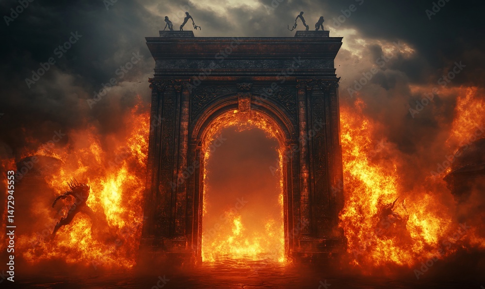 Fototapeta premium fire in the city