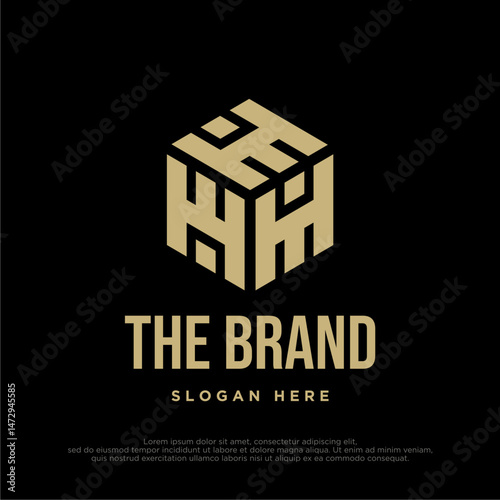 Unique Letter HHH Monogram Logo, suitable for any business with initials HHH