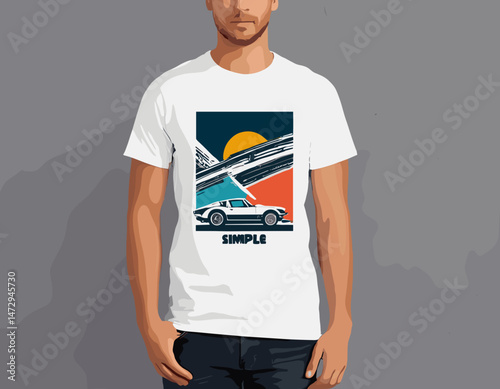 Retro illustration t shirt design, vector graphic, typographic poster or tshirts street wear and Urban style