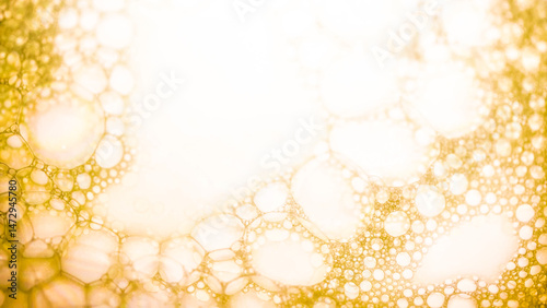 Abstract yellow bubble background with copy space for text. High quality photo