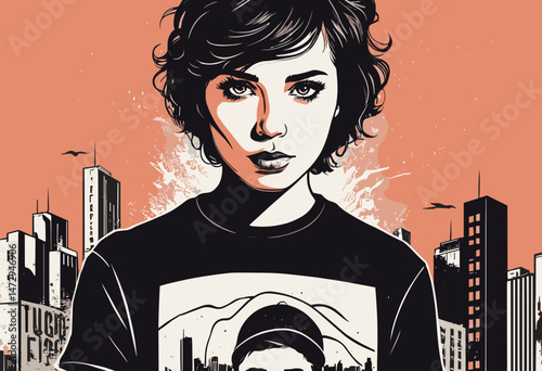 Portrait of a Hopeless Person t shirt design, vector graphic, typographic poster or tshirts street wear and Urban style