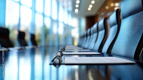 Obraz na płótnie A closeup of an executive presenting corporate ethics policies in a boardroom, Compliance, Formal and structured w salonie