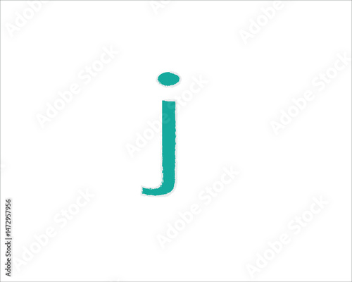 Letter J logo drawn with a paintbrush