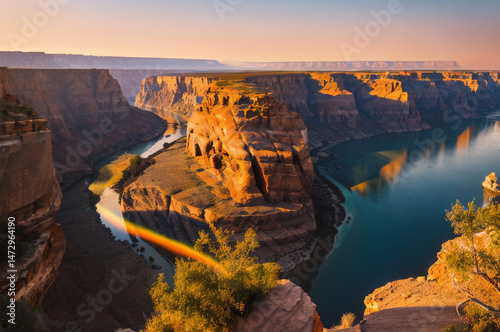 Canyon viewpoint in by the riverbank