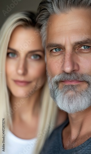 Middle age vitality - man confidence, woman radiance, youthful energy, balanced health, hormone therapy, testosterone boost, estrogen support, wellness renewal, aging strength, life enhancement.