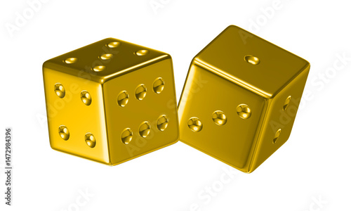 Photography casino golden dice illustration