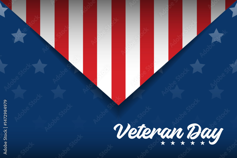 Fototapeta premium background of the American flag Veterans Day