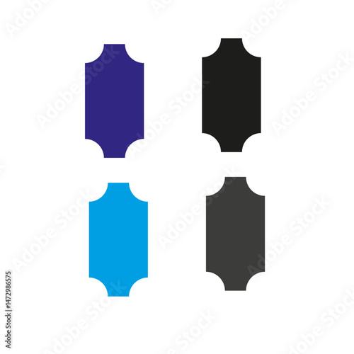 vector set of stickers labels tags