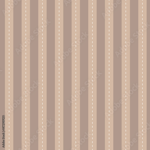 Vertical cream beige stripes with sticks pattern background. Vector seamless
