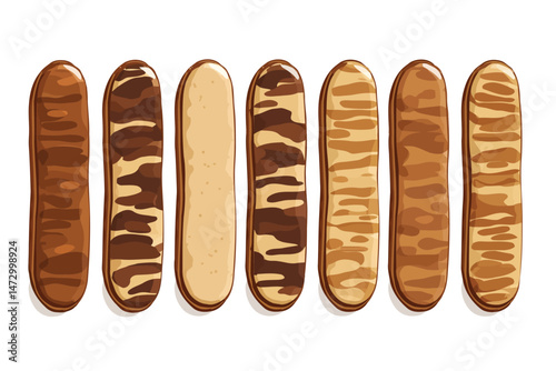 almond chocolate sticks food isolated