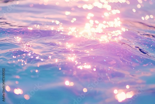 Vibrant water surface with light reflections