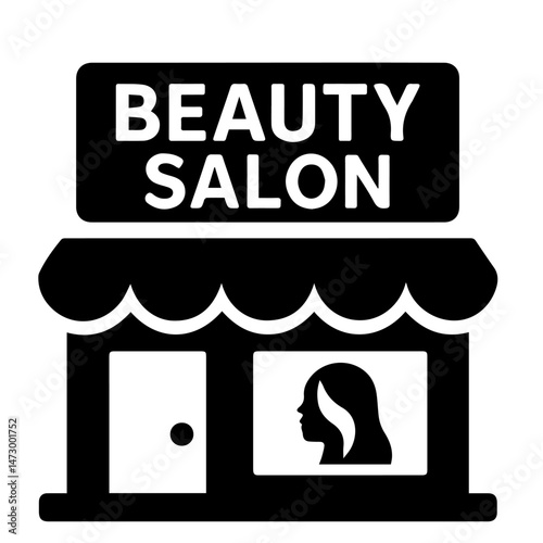 beauty salon building icon on white background vector
Vector building icon