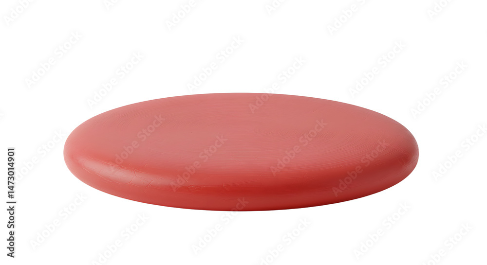 A vibrant red frisbee resting on a smooth surface, ideal for outdoor games and recreational activities in parks A vibrant red frisbee resting on a smooth surface, ideal for outdoor games and recreational activities in parks