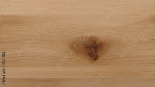 Minimal Light Wood Texture with Central Knot and Natural Grain Lines