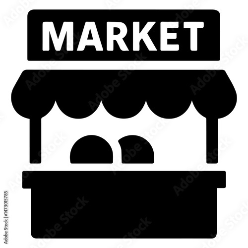 market icon on white background vector
Vector icon building