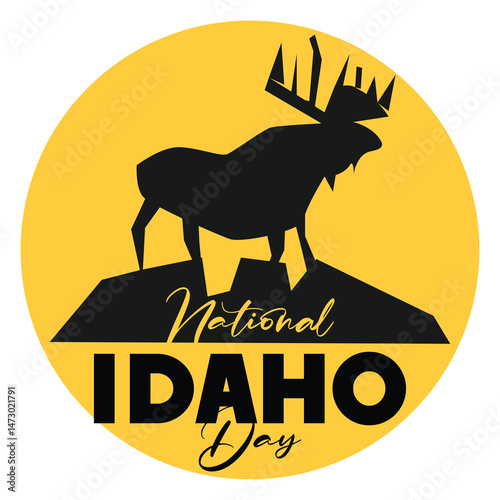 National Idaho Day Vector Sign