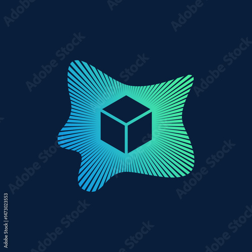 Modern Dynamic Liquid Flow Graphic Symbol
