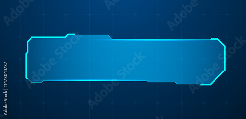 Lower third futuristic interface or technology text box vector illustration