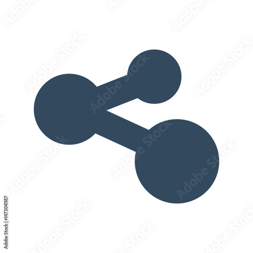 Dark Blue Share Icon with Three Connected Circles