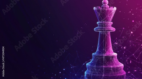 Abstract polygonal chess queen
