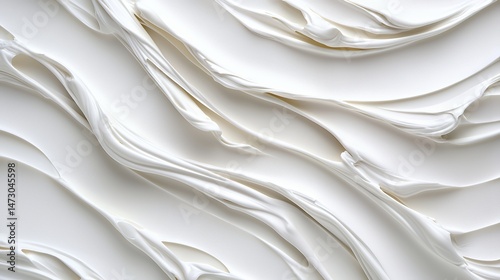 Abstract white paint texture a smooth flowing beauty product promotion