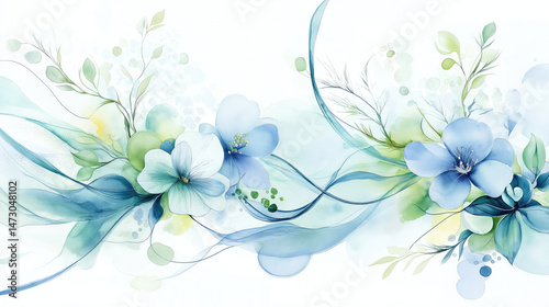 Delicate floral watercolor design