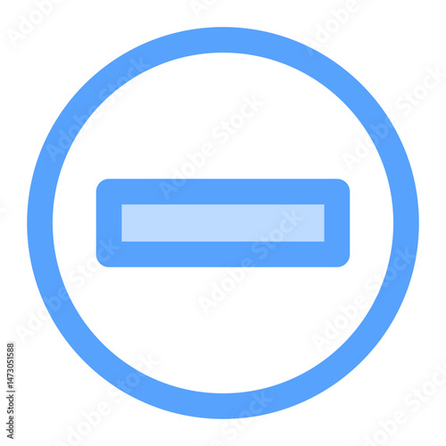 Minus blue icon