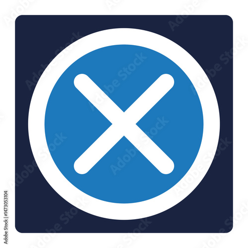 close button blue icon