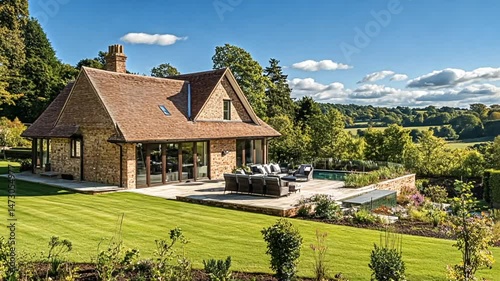 Wallpaper Mural Grand and refined English countryside home, featuring timeless architectural elegance, manicured gardens, and charming details that exude sophistication and heritage idea Torontodigital.ca