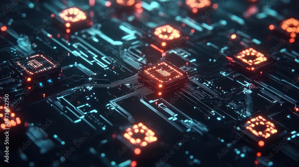 Obraz premium Complex circuit board