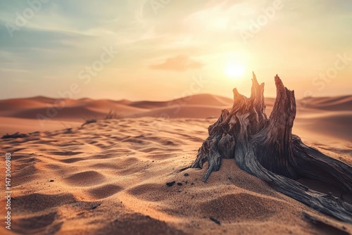Desert Sunrise with Deadwood