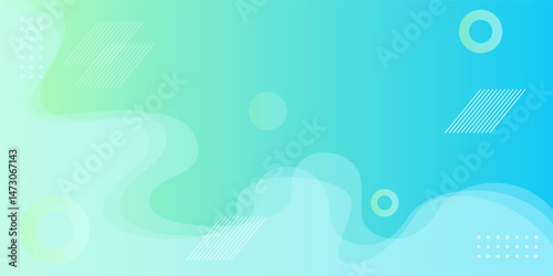 Modern banner background. full color, bright blue green gradation,