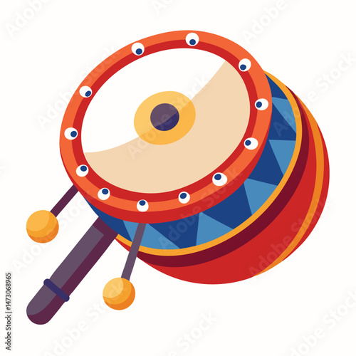 Rhythm instrument isolated on white background