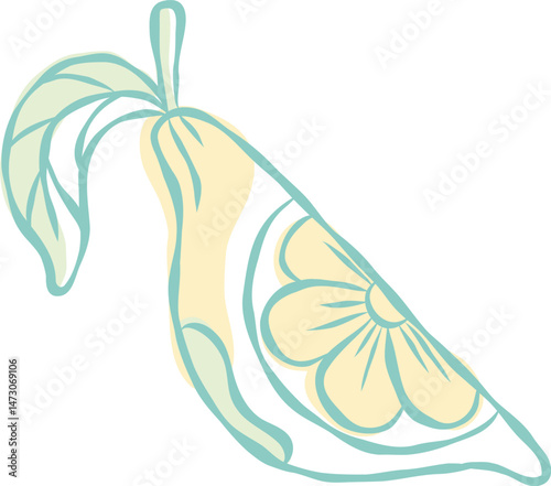 Half Lemon Longitudinal Cut Doodle
