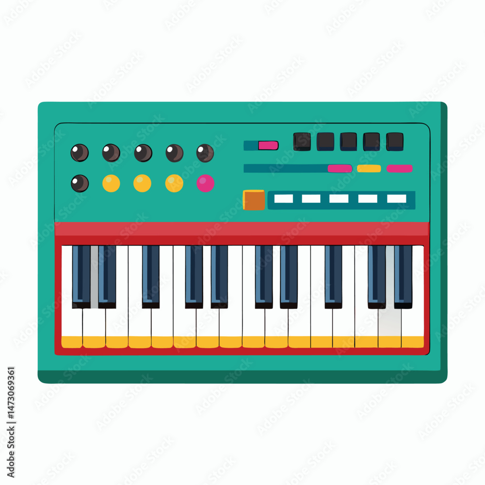 Fototapeta premium Synth instrument isolated on white background