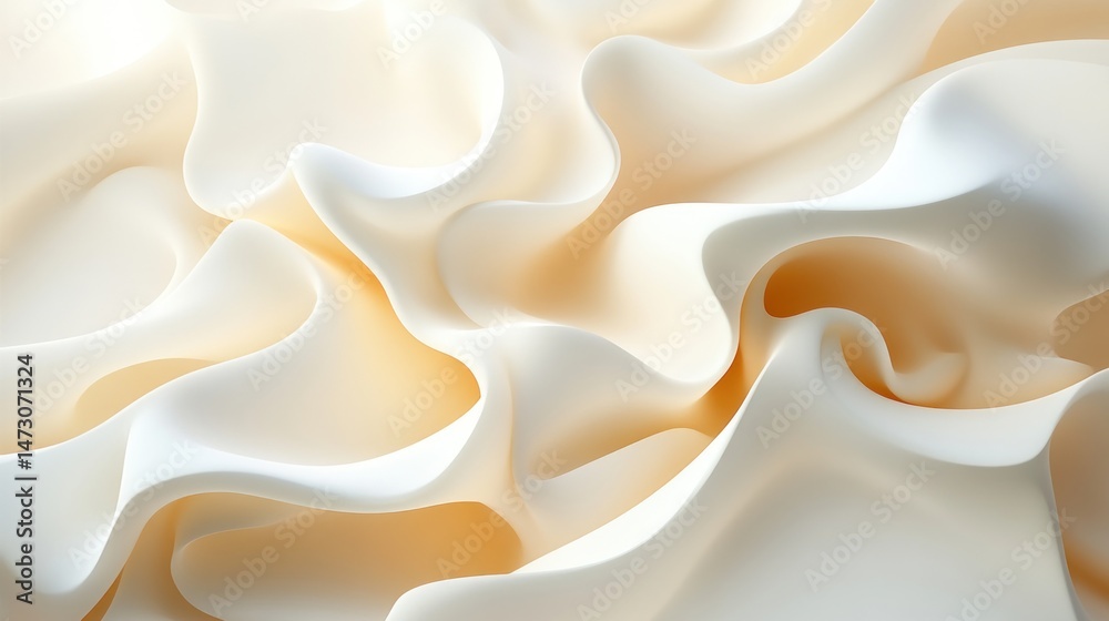 Obraz premium Abstract smooth flowing creamy waves