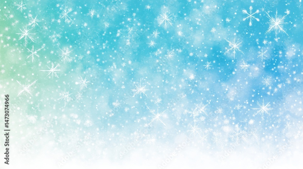 Obraz premium Winter Wonderland Background Design blue background