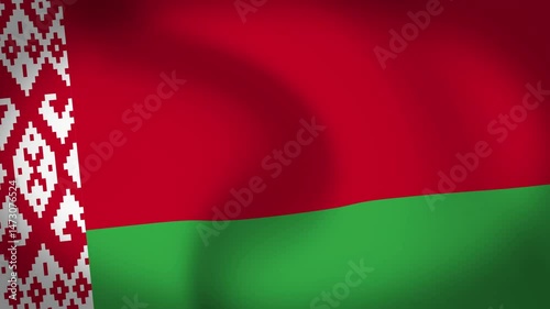 Belarus Flag Waving Animation Loop