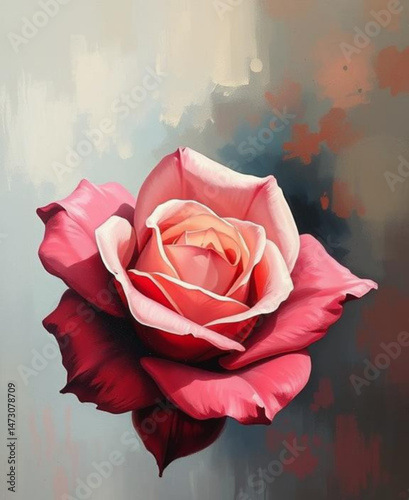 abstract rose flower background oil painting , abstract, rose, flower, background, oil, painting, art, floral, canvas, texture, brushstroke, nature, bloom, petals, artistic, romantic, elegant, colorfu